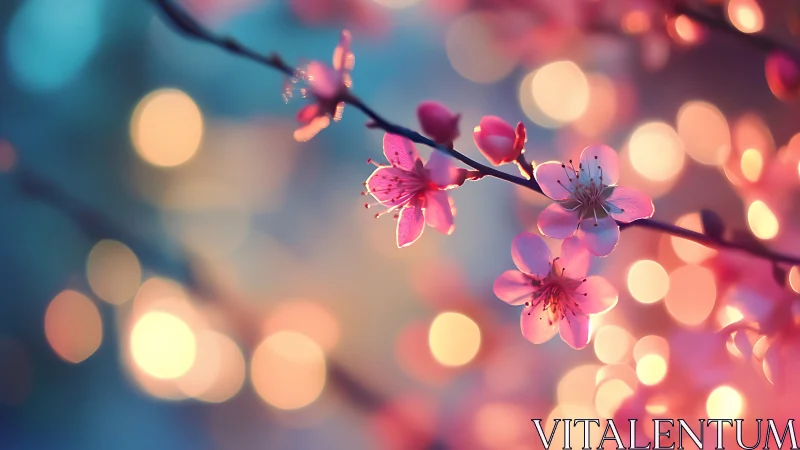 Blossom Dreams Dance Through Soft Bokeh Light