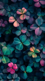 Luminous Clover Dreams in Twilight Glow