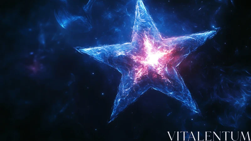 Galactic ice star crackles with neon fire in deep space