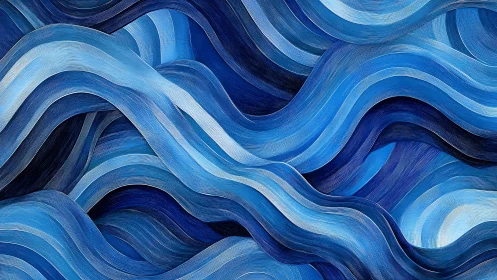 Ocean lines curl into hypnotic rivers of painted cobalt