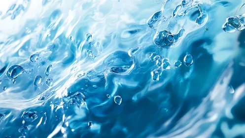 Dynamic macro abstraction of rippling turquoise water surface.