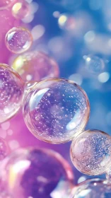 Translucent soap bubbles with bokeh and chromatic refraction gradients