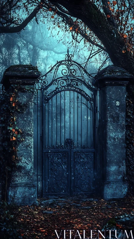 Iron secrets linger where the misty forest seals its gate