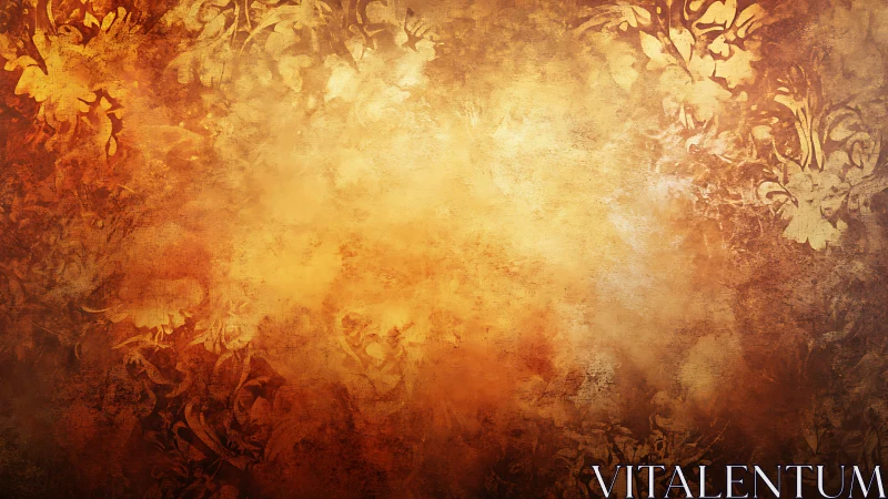 Ornate grunge background renders glowing amber vignette