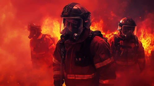 Firefighters in Inferno: Emergency Response Team Combat.