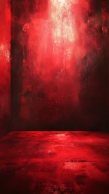 Scarlet echo chamber breathes light into a raw void