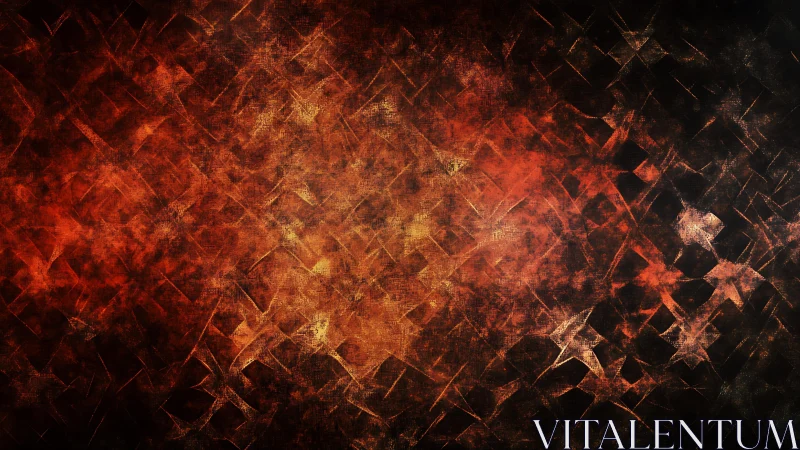 Fiery Abstract Texture with Geometric Patterns and Grunge Style.