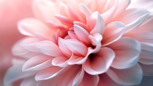 Blush Dahlia Unfurls: Petal Choreography in Soft Focus.