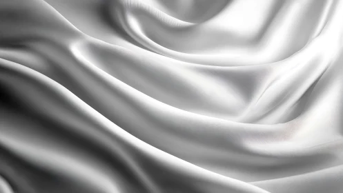 High-tension white fabric drapery with soft specular highlights