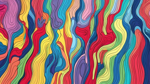 Color rivers twist and braid into hypnotic contour currents