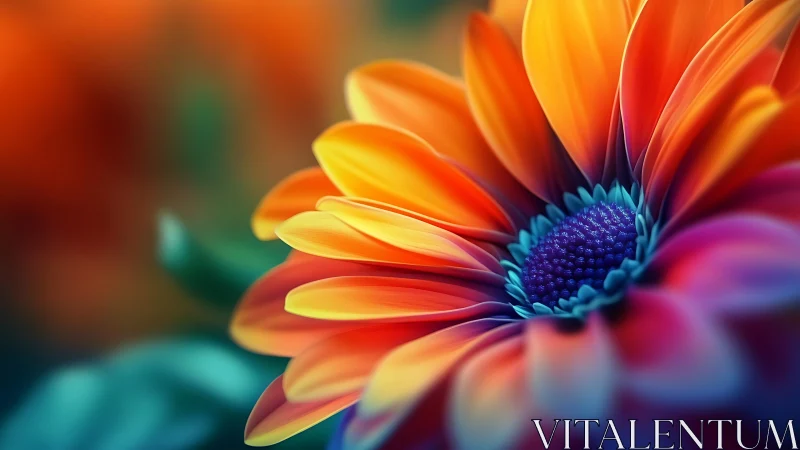 Gerbera's Rainbow Petals Explode in Chromatic Brilliance