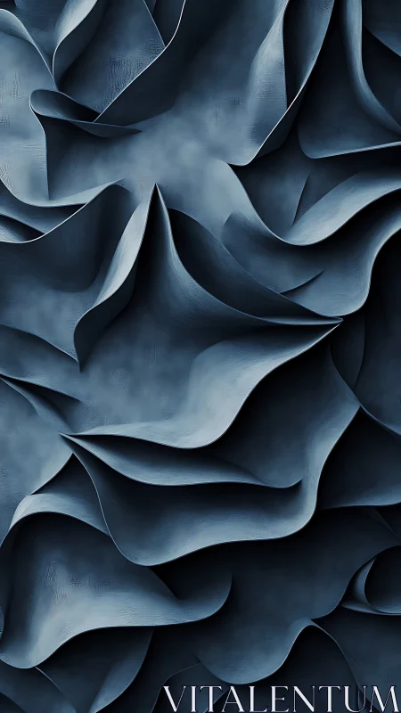 Soft midnight folds swirling in gentle abstract motion.