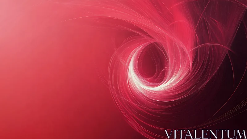 Crimson lightstorm curls inward, sketching a luminous vortex