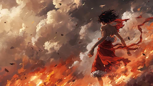 Warrior Dancing Through Flames and Wonder.