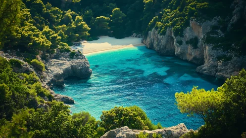 Hidden Cove Paradise: Where Turquoise Waters Meet Golden Shores.