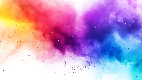 Prismatic pigment cloud in dynamic diagonal color burst.