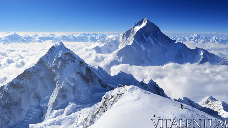 Alpine ridgeline expedition across stratified cirque summits.