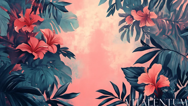 Chromatic Botanical Interface with Layered Floral Compositions.