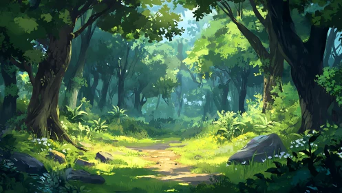 Emerald Canopy Cathedral: Where Sunlight Dances Through Ancient Trees