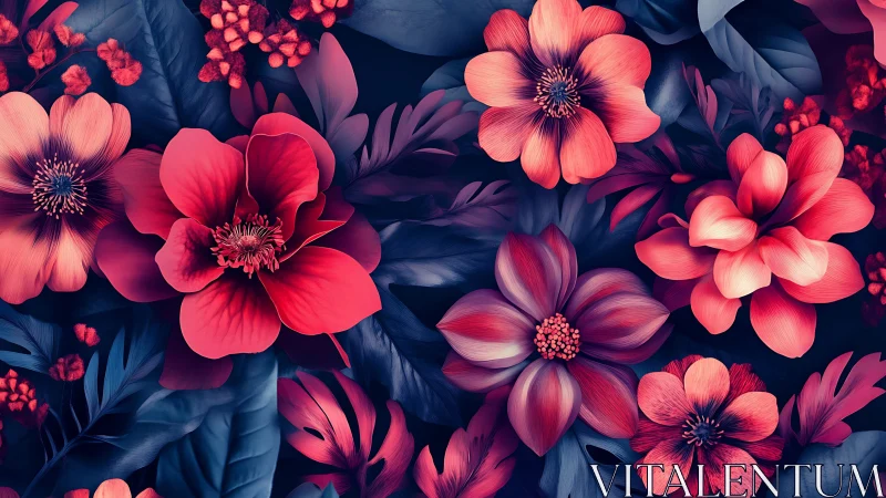 Vibrant Blooms Dance in Jewel-Toned Garden Dreams.