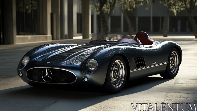 Curved chrome daydream with a vintage-inspired roadster.