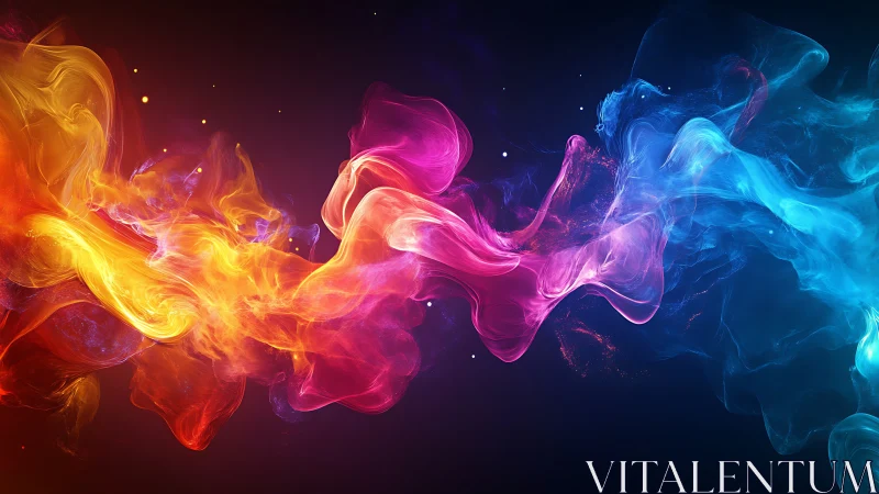 Luminous Ink Swirls in Neon Gradients.