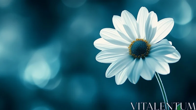 Crystalline Daisy Dreams Against Teal Infinity.