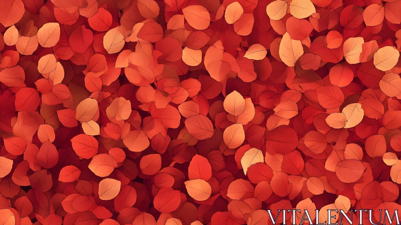 Crimson leaf confetti carpet swirling in an endless autumn hush.