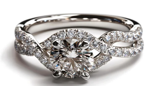 Radiant diamond engagement ring glows with graceful sparkle