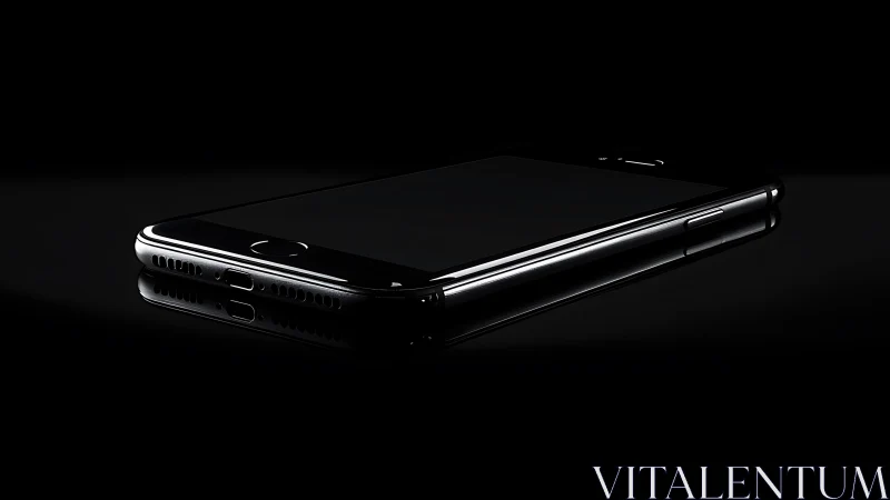 Premium smartphone displayed against black backdrop with studio lighting.
