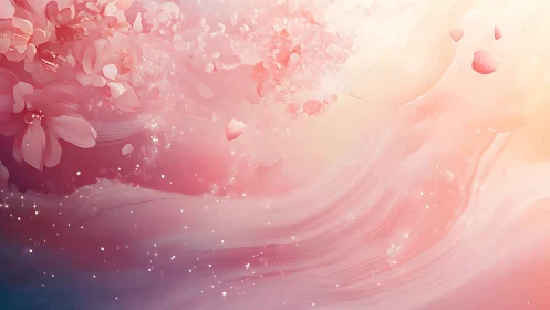 Dreamy Floral Escape in Soft Pink Hues.