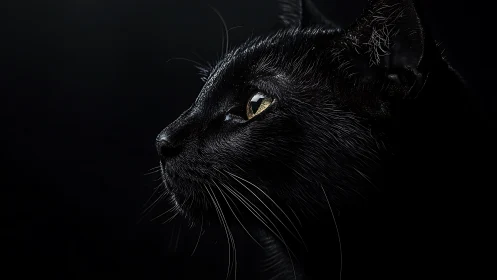 Obsidian Eyes: When Shadow Meets the Amber Gaze of Mystery