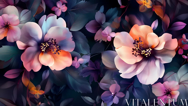 Luminous Blooms Dance in Rich Jewel Tones and Soft Pastels