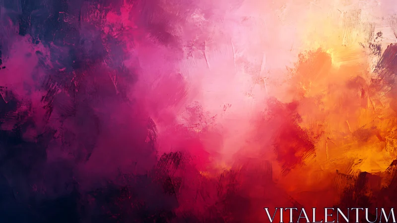 Radiant magenta and ember abstract with textured depth.