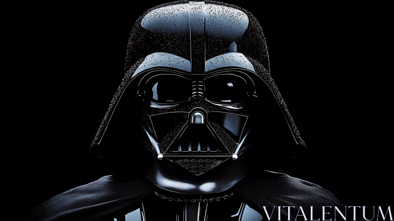 Specular cinematic helmet portrait with microdroplet sheen.