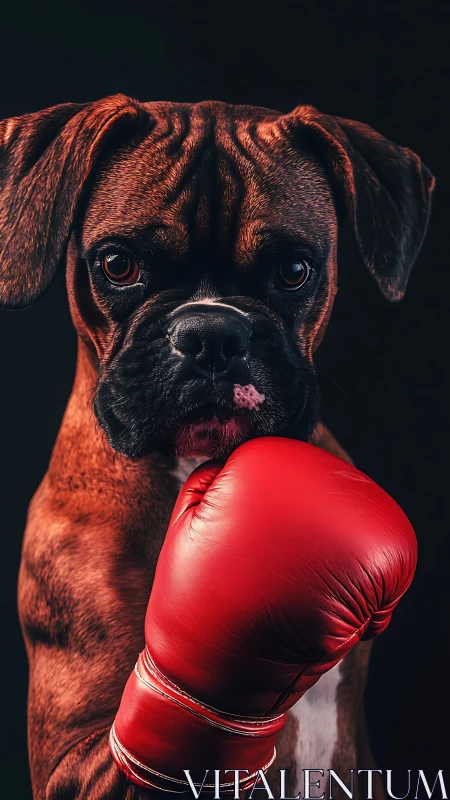 Mighty Boxer Dog Ready for the Ring.