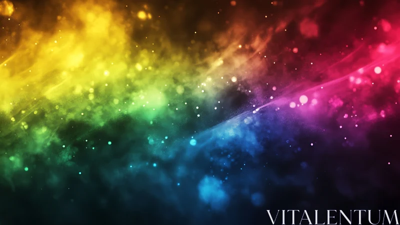 Dreamy rainbow nebula of color, light, and soft stardust.