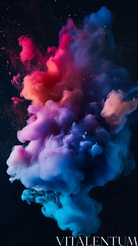 Volumetric color plume simulates fluid ink diffusion in darkness