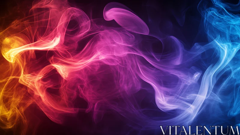 Colored gaseous wisps form continuous gradients across frame