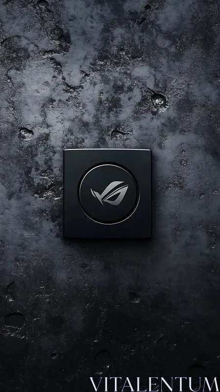 ROG Logo on Weathered Surface.