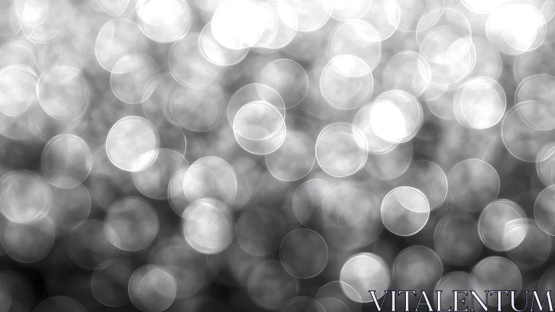 Abstract bokeh circles in grayscale, soft focus, dreamy background.