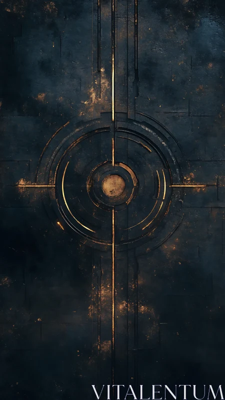 Celestial circuit gate carved in ember-lit obsidian dusk.