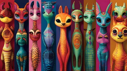 Mythical Creatures Series. Vibrant 3D Rendered Character Collection.