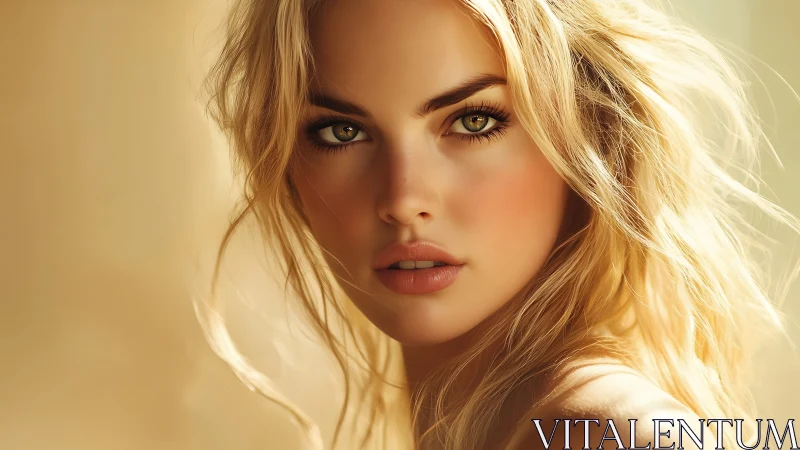 Golden hour portrait with soft light and curious gaze.