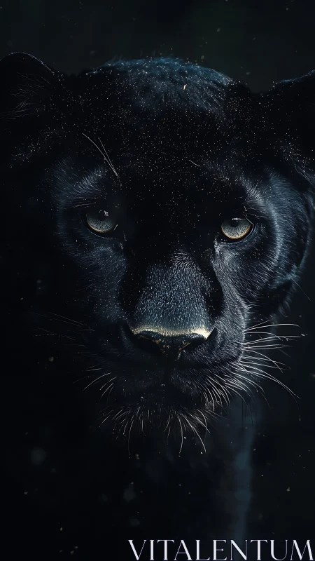 Celestial Panther: Cosmic Eyes in Darkness.