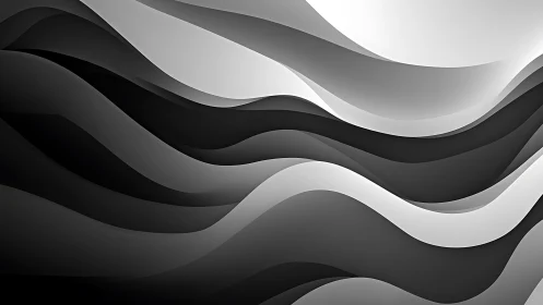 Monochrome tide of layered waves in sculpted grayscale flow.