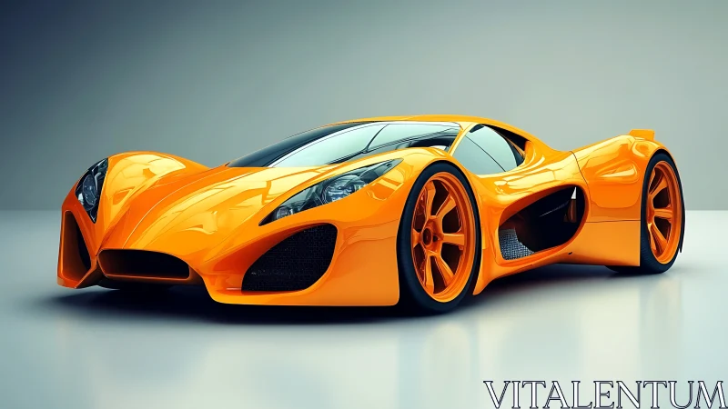 Solar citrus hypercar poised like a neon jungle predator.