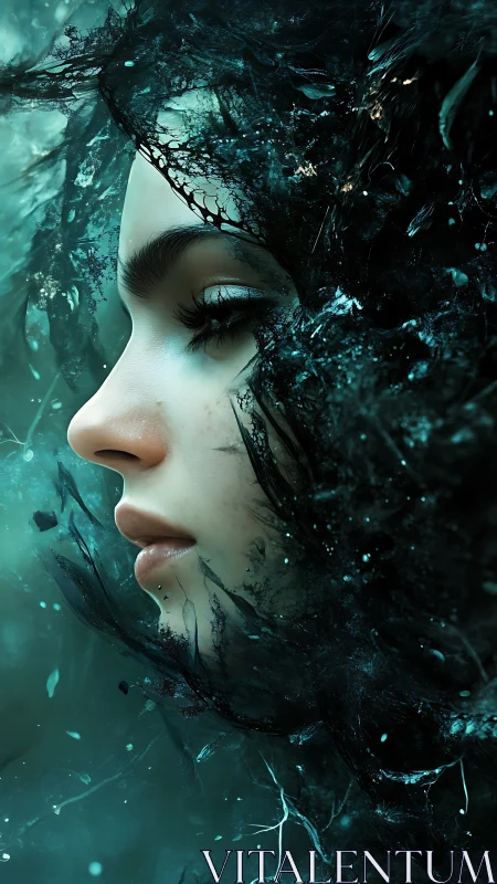 Hydrodynamic portrait of submerged visage in fractal turbulence.