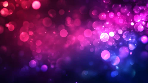Vibrant Pink and Purple Bokeh Abstract Digital Art Background.