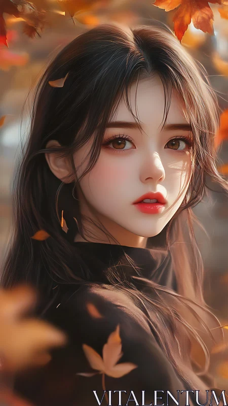 Gentle autumn portrait captures a soft, dreamlike quiet moment